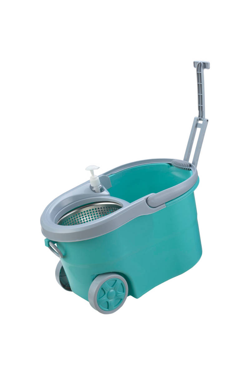 iSpin Mop Includes Bucket with Wheels 360 Degree Rotation, Stainless